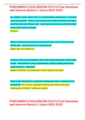 FUNDAMENTA 2234 HESI RN V3 & V4 Test Questions and Answers Rated A&plus; Latest 2022-2023