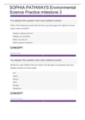 SOPHIA PATHWAYS Environmental Science Practice milestone 3