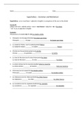 Spanish Ch. 8 Superlatives- Grammar and Worksheet