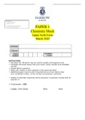 PAPER 1 Chemistry Mock Upper Sixth Form March 2020