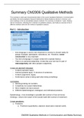Summary For CM2006 Qualitative Methods in Communication and Media
