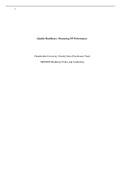 NR 506 Quality Healthcare week 3 &colon; Measuring NP Performance CASE STUDY &vert; GRADED A