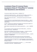 Louisiana Class D License Exam, Louisiana Class D "Chauffeur's" License Test Questions and Answers 