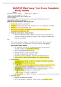 NUR397 Med Surg Final Exam Complete Study Guide   &Tab;