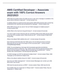 AWS Certified Developer &ndash; Associate exam with 100&percnt; Correct Answers 2022-2023