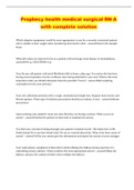 Prophecy health medical surgical RN A with complete solution