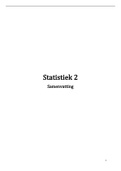 Samenvatting Inductieve statistiek voor de gedragswetenschappen, statistiek 2