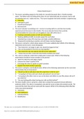 NUR 256 Mental Health Final Exam &lpar;4&rpar; Questions and Answers 2022 - Galen College Of Nursing Course NUR 256 Mental Health Institution NUR 256 Mental Health NUR 256 Mental Health Final Exam &lpar;4&rpar; Questions and Answers 2022 - Galen College Of Nursing