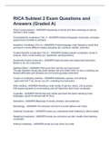 RICA Subtest 2 Exam Questions and Answers &lpar;Graded A&rpar; 