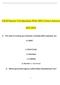 CSLB Practice Test Questions And Answers 2022/2023 | already answered | top grade A+
