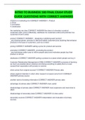 INTRO TO BUSINESS 100 FINAL EXAM STUDY GUIDE QUESTIONS WITH CORRECT ANSWERS