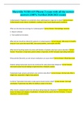 Maryville NURS 615 Pharm 1-3 Exam with all the correct answers &lpar;100&percnt; Verified 2020&sol;2021 exam&rpar;