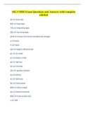 SIG CODE Exam Questions and Answers with complete solution