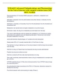 NUR-641E Advanced Pathophysiology and Pharmacology for the Nurse Educator with complete solution latest 2021 100&percnt; Verified&period;