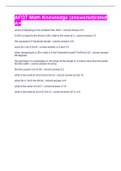 AFQT Math Knowledge &lpar;answered&rpar;rated A&plus;