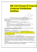 NR 324 Exam II Course Content Guideline Outline