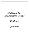 MBE Questions & Answers - Evidence