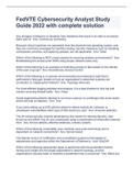 FedVTE Cybersecurity Analyst Study Guide 2022 with complete solution