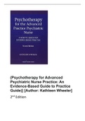 (Psychotherapy for Advanced Psychiatric Nurse Practice: An Evidence-Based Guide to Practice Guide)] [Author: Kathleen Wheeler] 2nd Edition
