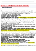 HESI 4 EXAM LATEST UPDATE 2022&sol;2023 &lpar;BEST VERSION&rpar;