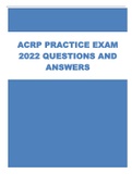 ACRP Practice Exam 2022 Questions and Answers (1)