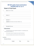 NR 507 patho final examination Score for this quiz: 146 out of 150  download for an A+