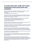 CLG 0010 DOD GOV. COM. PUR. CARD OVERVIEW EXAM QUESTIONS AND ANSWERS