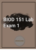 BIOD 151 Lab Exam 1 2023 Study guide solution