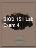 BIOD 151 Lab Exam 4 &lpar;BIOD 151 Lab Exam 4 Solution pack&rpar;