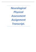 Neurological Physical Assessment Assignment Transcript&period;&period;pdf