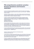PN comprehensive predictor practice B Exam Questions and Answers 2022&sol;2023