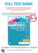 Test Bank For Buck's Step-by-Step Medical Coding, 2022 Edition 1st Edition By Elsevier  9780323790383 Chapter 1-27 Complete Guide .