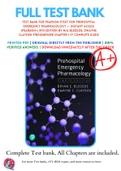 Test Bank For Pearson eText for Prehospital Emergency Pharmacology -- Instant Access (Pearson+) 8th Edition By N/A BLEDSOE, Dwayne Clayden 9780134874098 Chapter 1-17 Complete Guide .