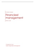 Samenvatting Financieel Management theorie & cases (obv slides) 