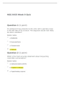 NSG 6435 Week 9 Quiz