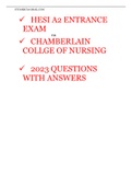 HESI A2 ENTRANCE  EXAM FOR   CHAMBERLAIN  COLLGE OF NURSING  2023 QUESTIONS  WITH ANSWERS