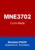 MNE3702 EXAM PACK Revision PACK Questions and Answers | with correct answers 