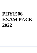 PHY1506 EXAM PACK 2022 | with complete solutions | verified 