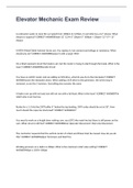 Elevator Mechanic Exam Review 2022&sol;2023