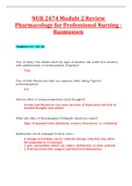 NUR 2474 Module 2 Review Pharmacology for Professional Nursing - Rasmussen &lpar;Updated 2023&rpar; All Q&As