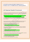 ATI Mental Health Proctored EXAM  12 LATEST VERSIONS BUNDLE