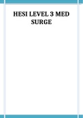 HESI LEVEL 3 MED SURGE QUESTIONS AND ANSWERS