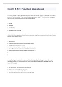 Exam 1 ATI Practice Questions 2022&sol;2023 with 100&percnt; correct answers