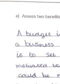 Assess two benefits of budgeting to a business such as Lease 2 Learn &lpar;10 marker&rpar;