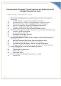 Fundamentals of Nursing Theory Concepts and Applications 4th Edition Wilkinson Test Bank ch 1-46 complete TB