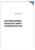 Test Bank for Macionis&sol;Gerber&comma;Sociology&comma; Ninth Canadian Edition Graded A&plus;