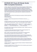 ECON-B 251 Exam &num;3 Study Guide With Complete Solutions&period;