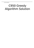  WGU C950 Greedy Algorithm Solution