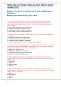Maternity and Pediatric Nursing 3rd Edition  Complete solution