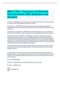 WGU C702 - Forensics and Network Intrusion-Exam 2023 Questions and Answers